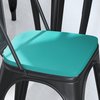 Flash Furniture 4PK Mint Poly Resin Seats for Stools & Chairs, 4PK 4-JJ-SEA-PL01-MINT-GG